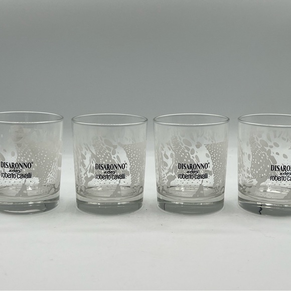 DISARONNO wears roberto cavalli Promotional Whiskey Glasses Set of 4 - Picture 1 of 7